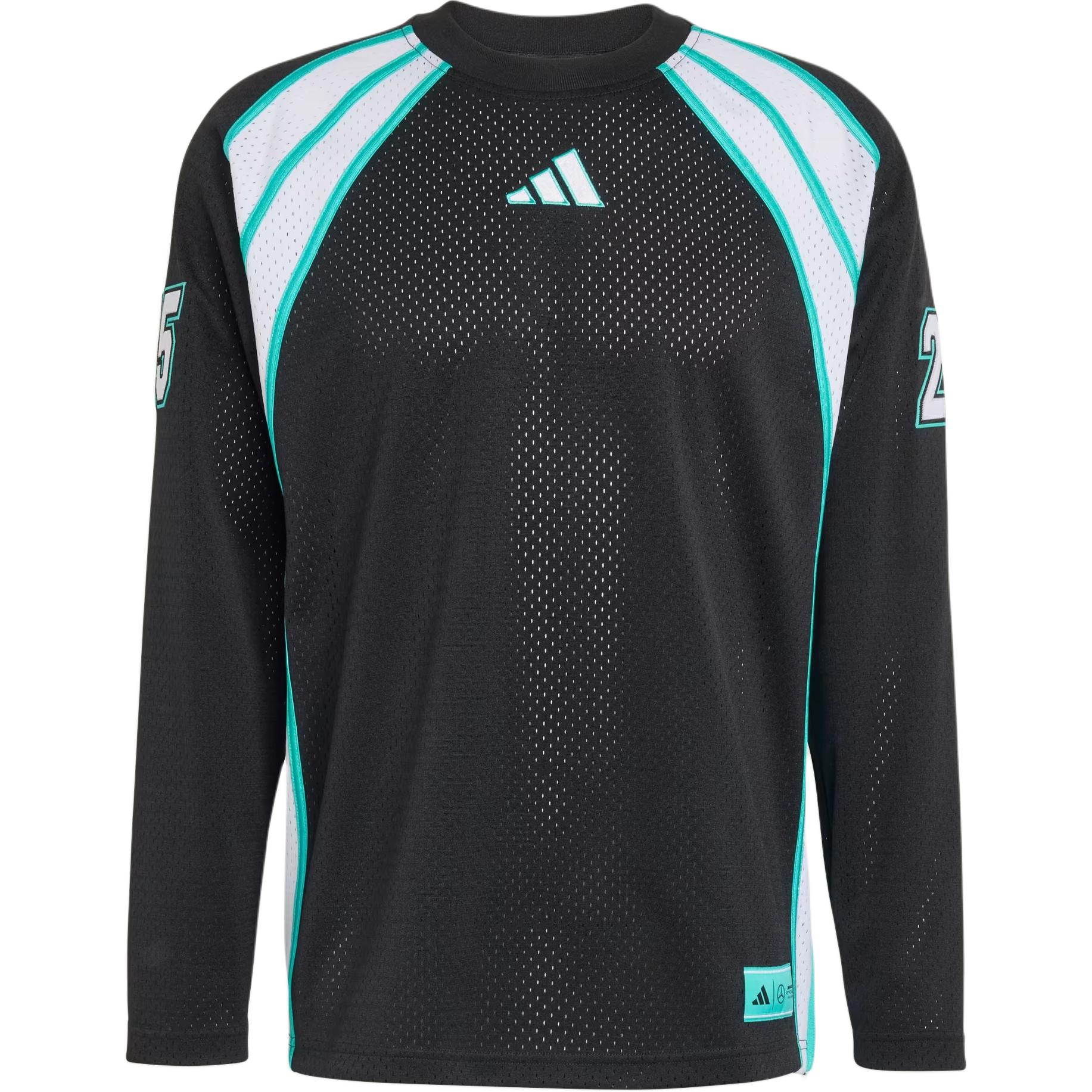 

Мужская футболка MERCEDES AMG PETRONAS FORMULA ONE TEAM LAS VEGAS Adidas, черный/белый