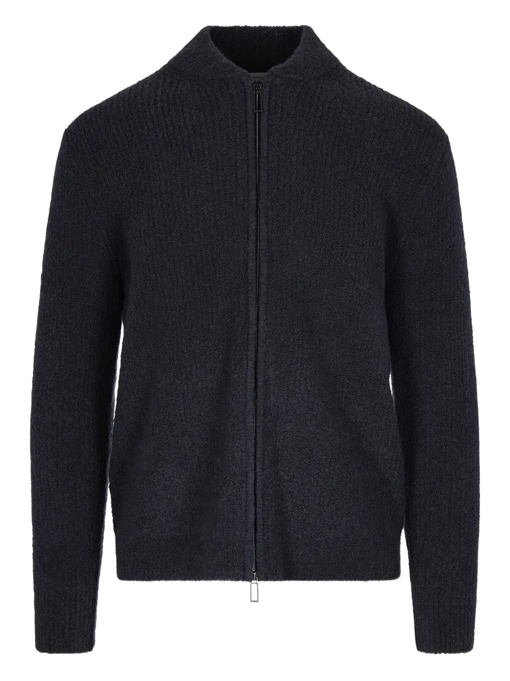 

Кардиган в рубчик на молнии спереди Paolo Pecora, синий