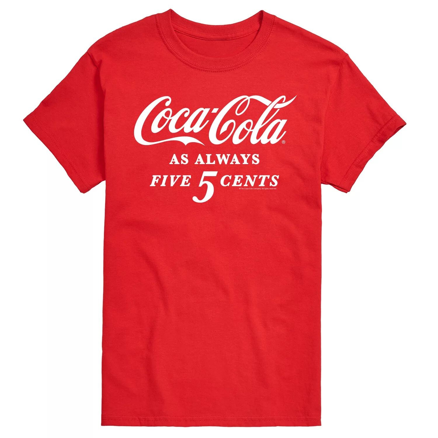 

Мужская футболка с рисунком Coca-Cola As Always Five Cents Licensed Character