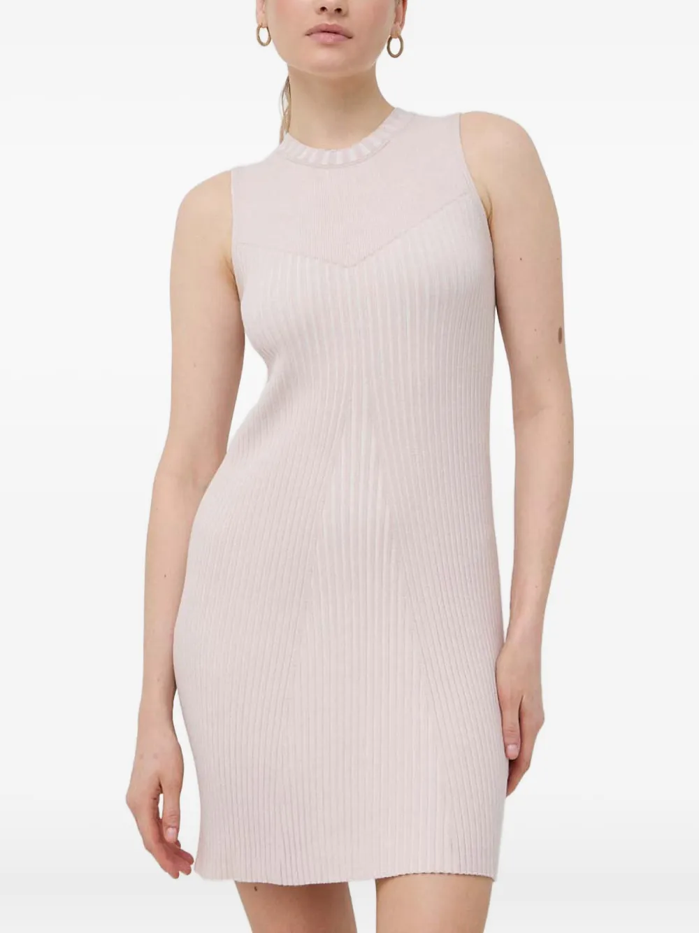 

Платье с ребристой аппликацией Guess Usa, розовый