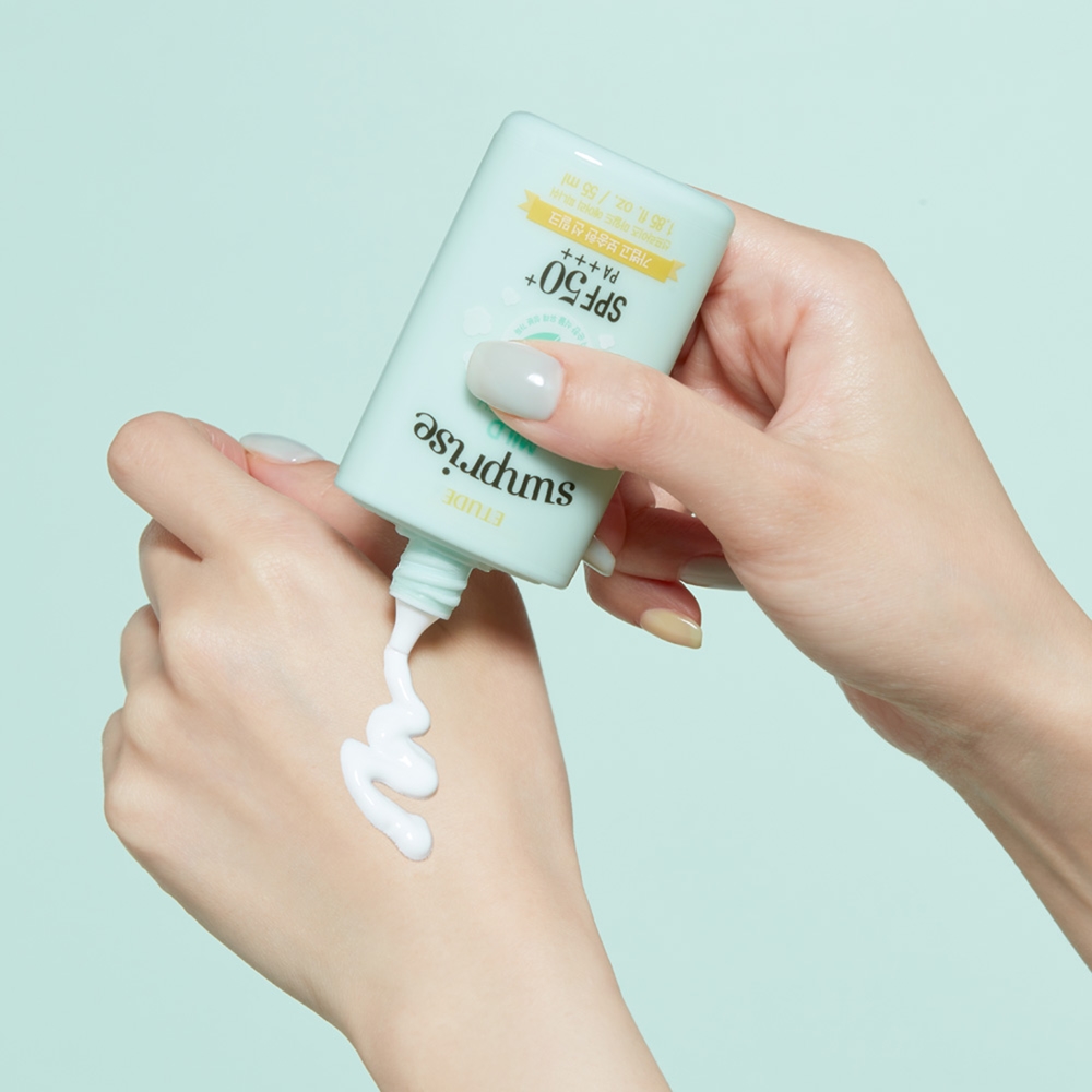 Sunprise мягкий воздушный финишный минеральный защитный флюид для лица SPF 50+ Etude, 55 мл — фото 2