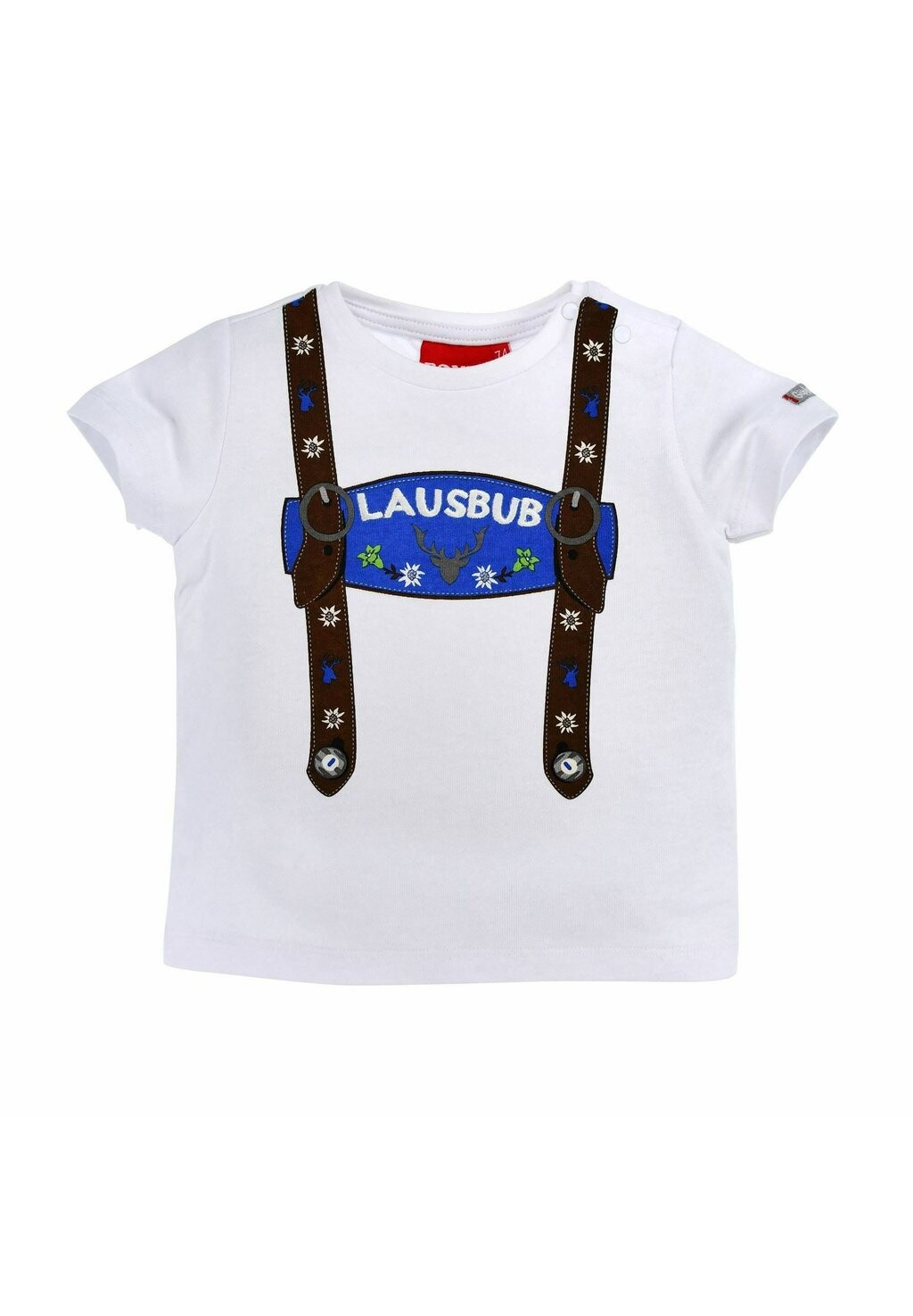 

Футболка HALBARM 'LAUSBUB' Alpenglück, белый