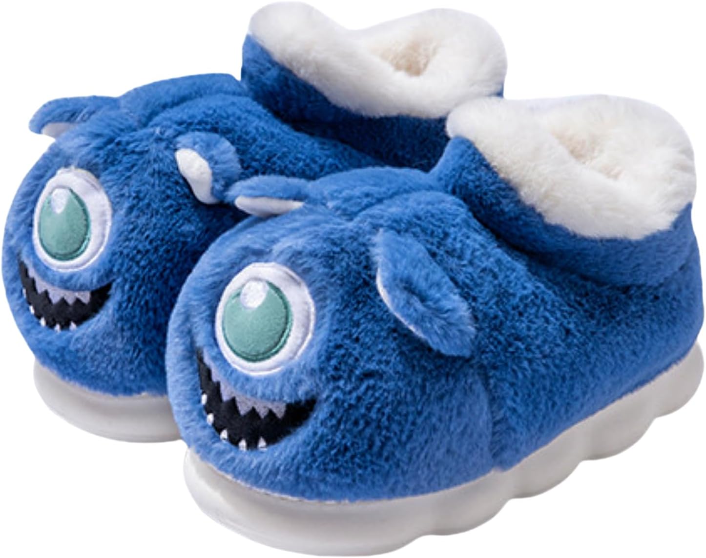 

Милые тапочки-монстры для женщин и мужчин, пушистые тапочки в виде животных, кавайные женские и мужские пушистые тапочки, мягкие теплые уютные домашние тапочки Zigihos, синий