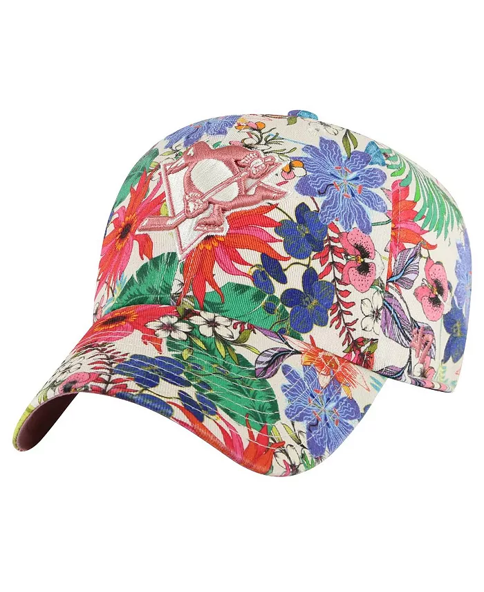 

Женская регулируемая кепка Pittsburgh Penguins Pollinator Clean Up, кремовая '47 Brand