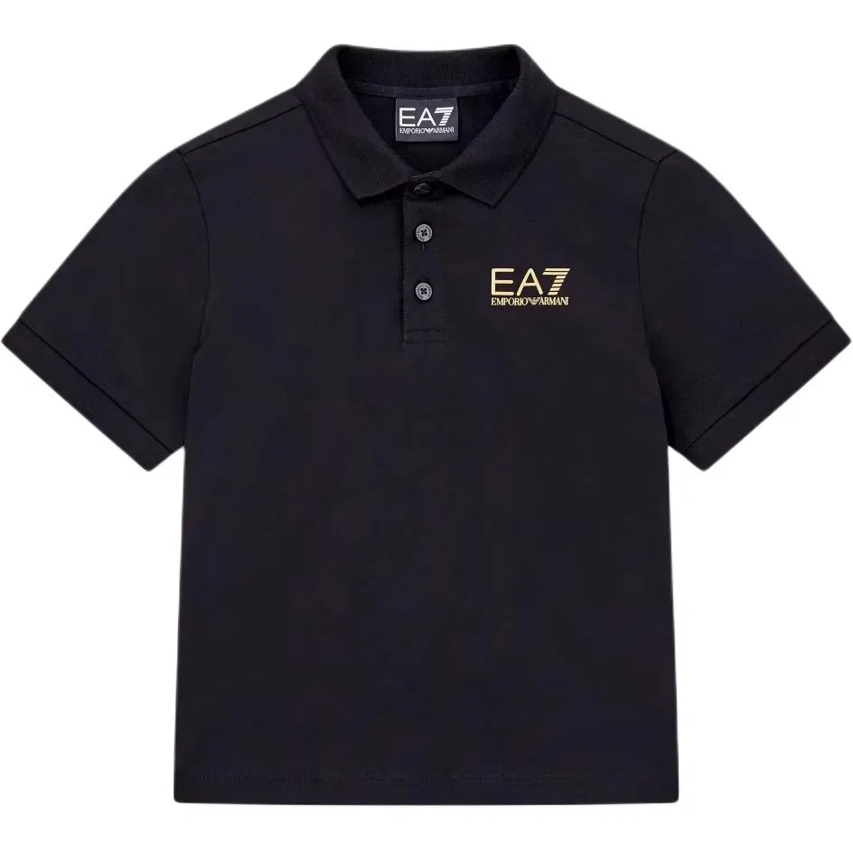 Поло EMPORIO ARMANI EA7 Regular Fit Kids' Черное