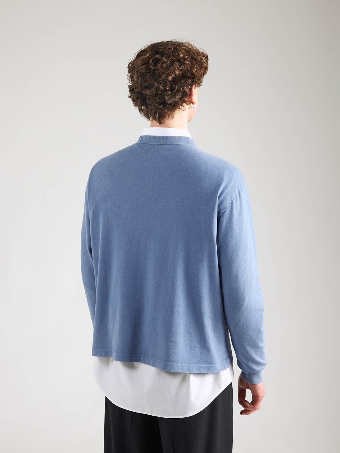 GAP Футболка 'LS HVY CROP TEE' в светло-голубом цвете — фото 4