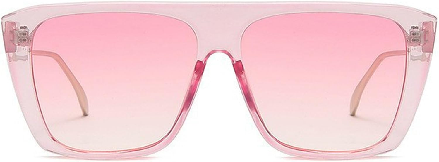 

Ретро-солнцезащитные очки квадратной формы для женщин, модные очки с плоской верхней частью и градиентным переходом цвета, защита от УФ-излучения, большие мужские солнцезащитные очки mincl, Light Pink