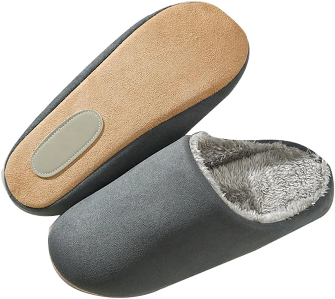 

Домашние тапочки Cliont для женщин и мужчин с мемори-пеной, удобные, теплые и нескользящие, серый