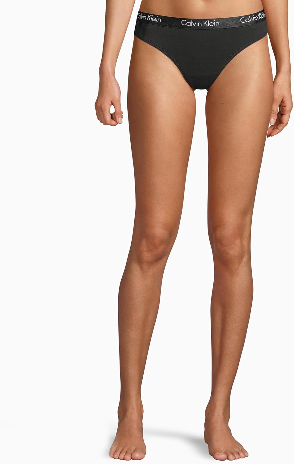 Женские трусики-стринги Calvin Klein Motive Cotton Multipack, 3 шт., Charcoal Heather/Black — фото 2