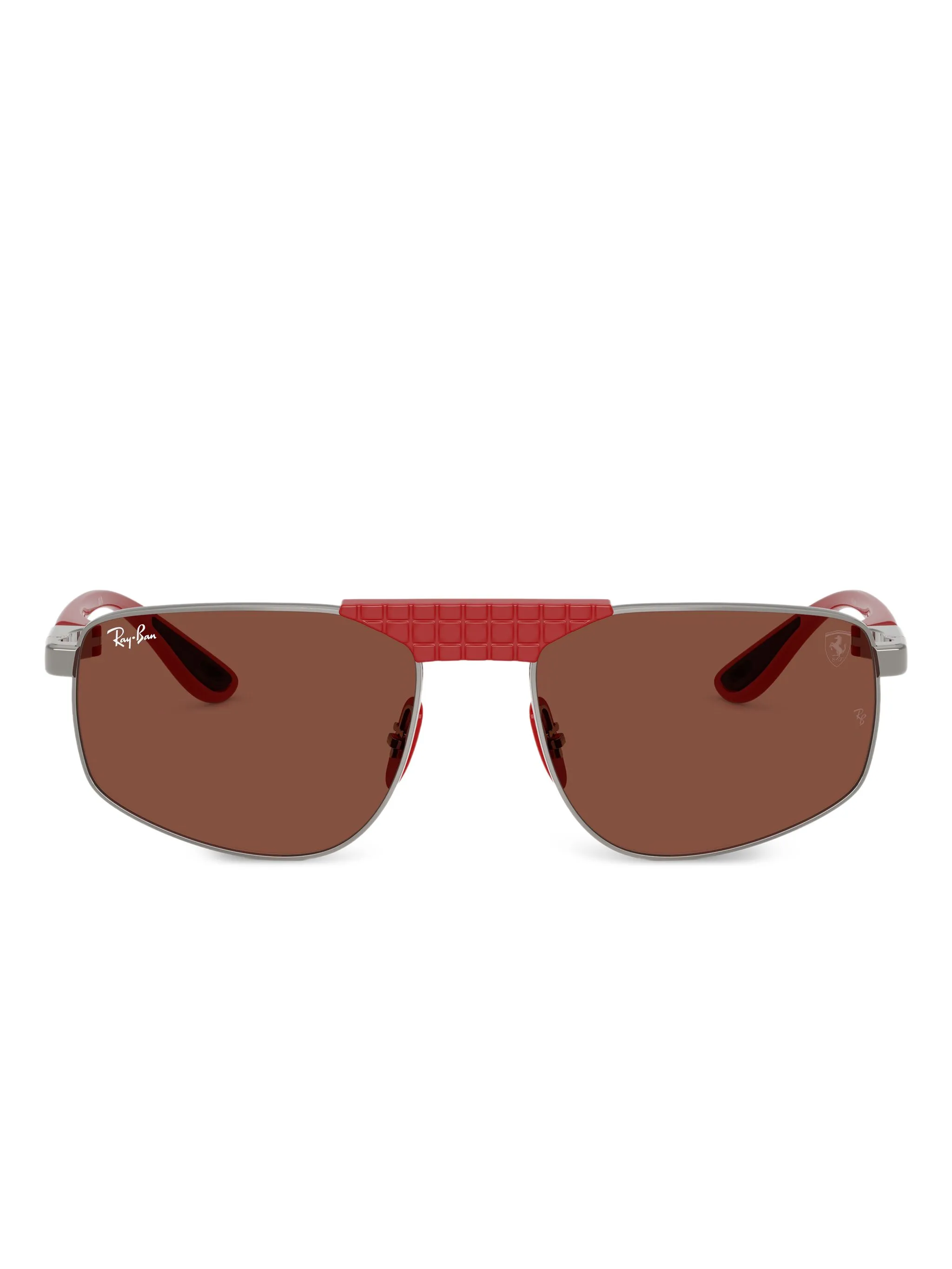 

Солнцезащитные очки в геометричной оправе Ray-Ban, серебристый