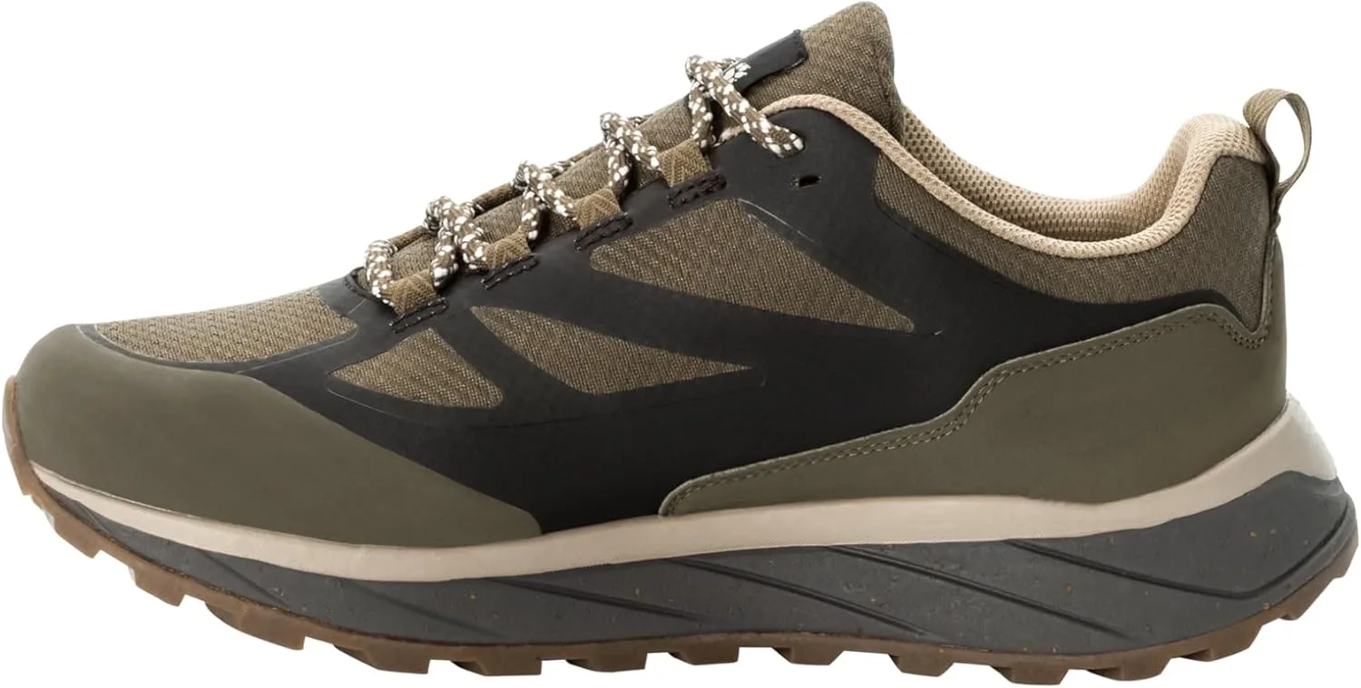 Мужские низкие прогулочные кроссовки Jack Wolfskin Terraventure Texapore, коричневый/бежевый — фото 4