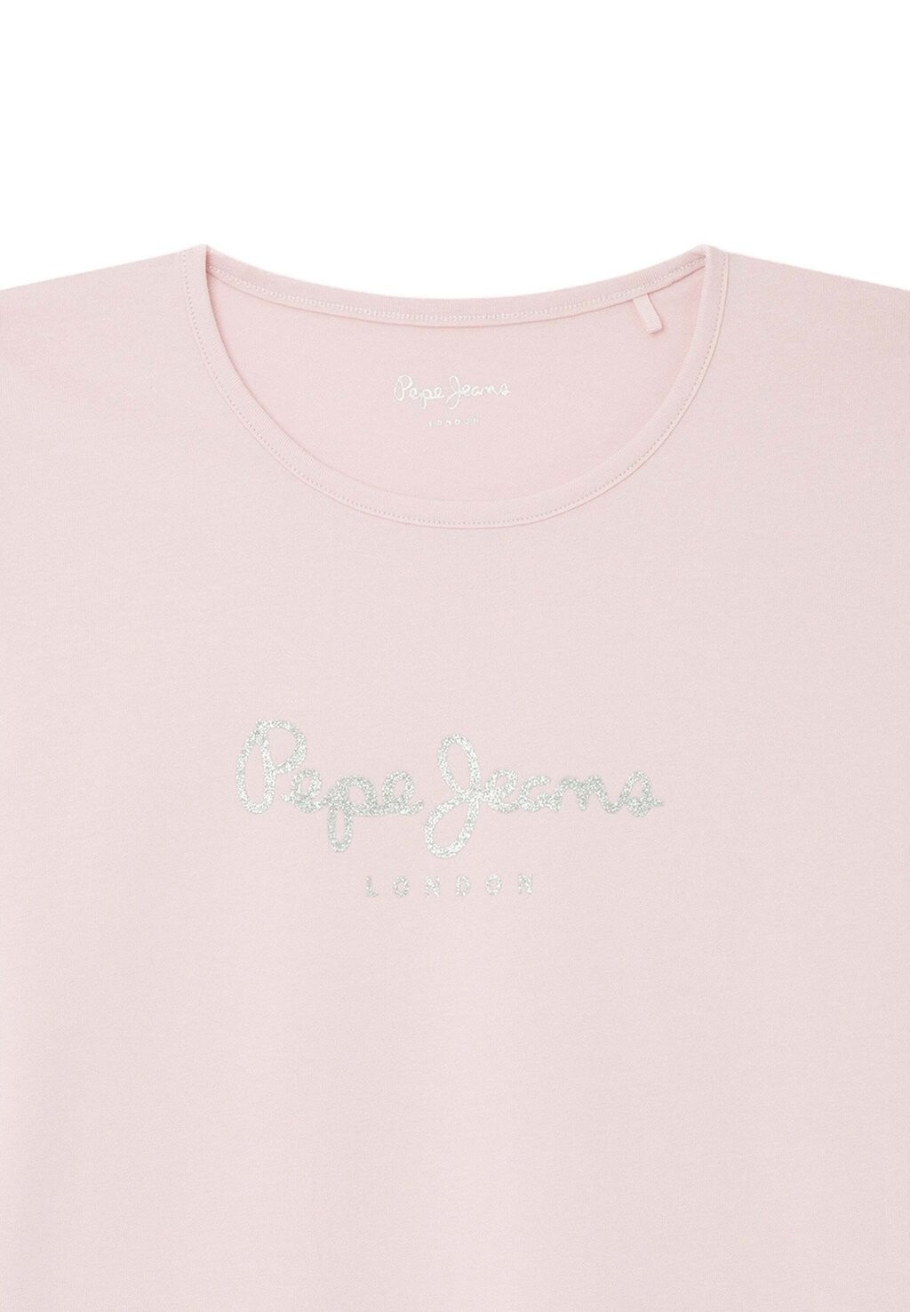 

Футболка с принтом HANA GLITTER DELETE Pepe Jeans, светло-розовый