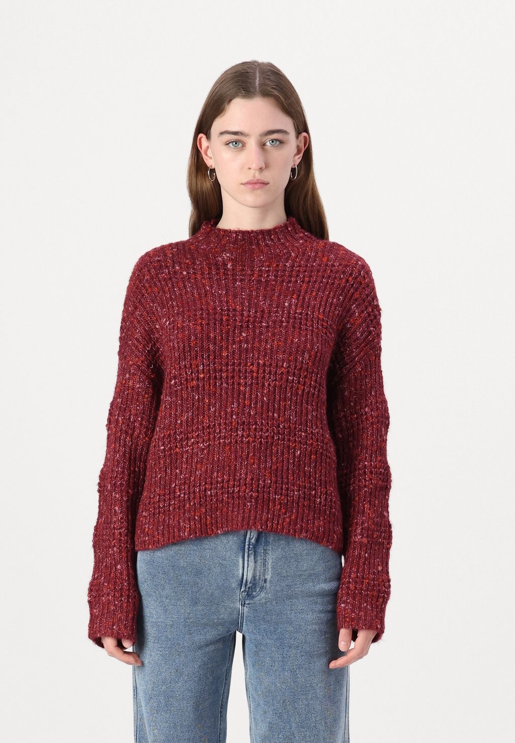 

Джемпер MOCK NECK BOXY DKNY, темно-красный