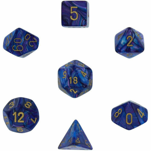 

Игровые кубики Poly 7 Set: Lustrous Purple/Gold Chessex