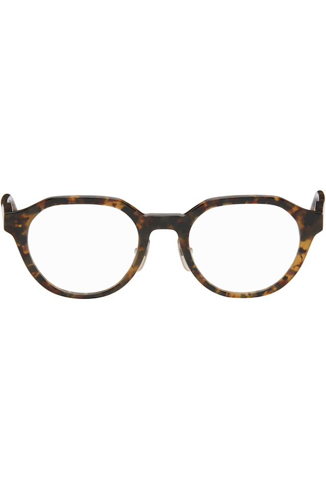 

Thom Browne Коричневые овальные ацетатные очки