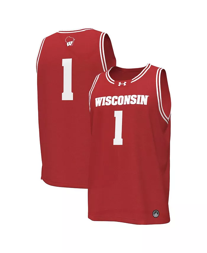 

Мужская баскетбольная майка-реплика #1 Wisconsin Badgers Under Armour, красный