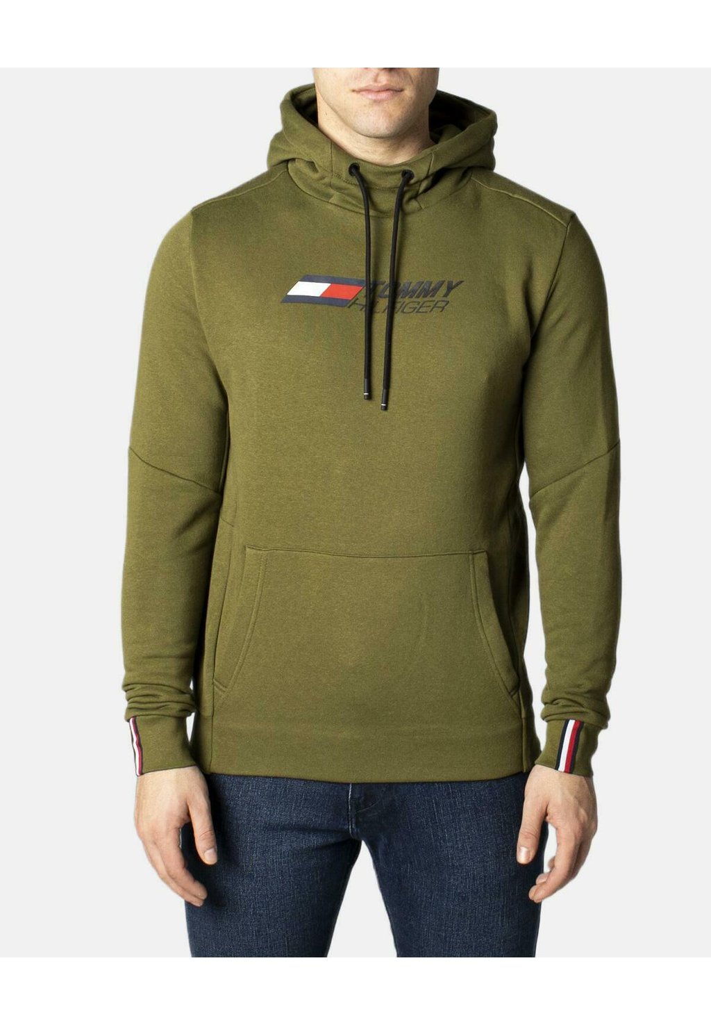 

Толстовка LOGO FLEECE HOODY Tommy Hilfiger, мраморный оливково-зеленый