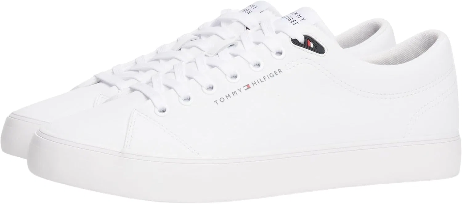 Мужские низкие кроссовки Tommy Hilfiger Th Hi Vulc Core Low LTH II ESS Fm0fm05511, White — фото 3