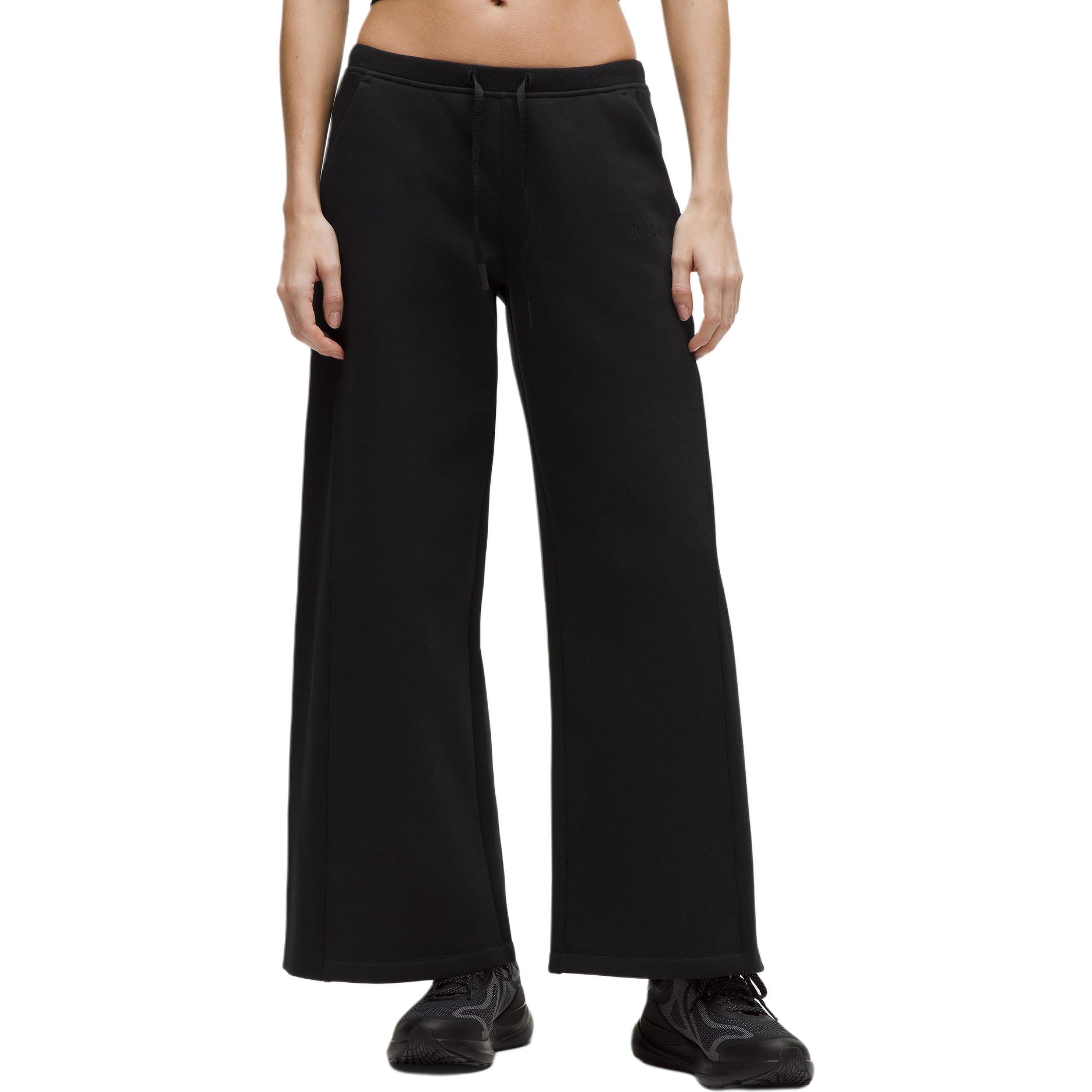 

Женские повседневные брюки из плюшевого флиса Lululemon, черный