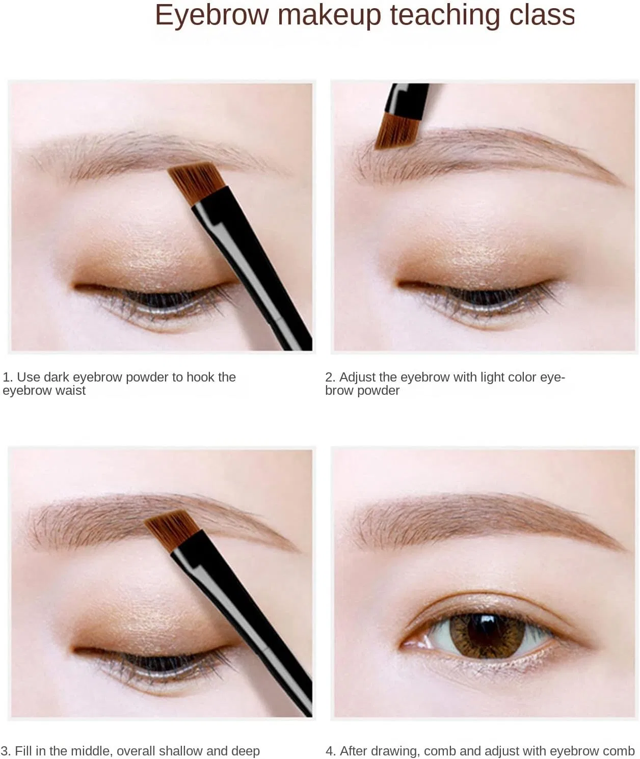 Пудра для бровей Monochrome Eyebrow Powder, 3.9 г, темно-коричневый — фото 4
