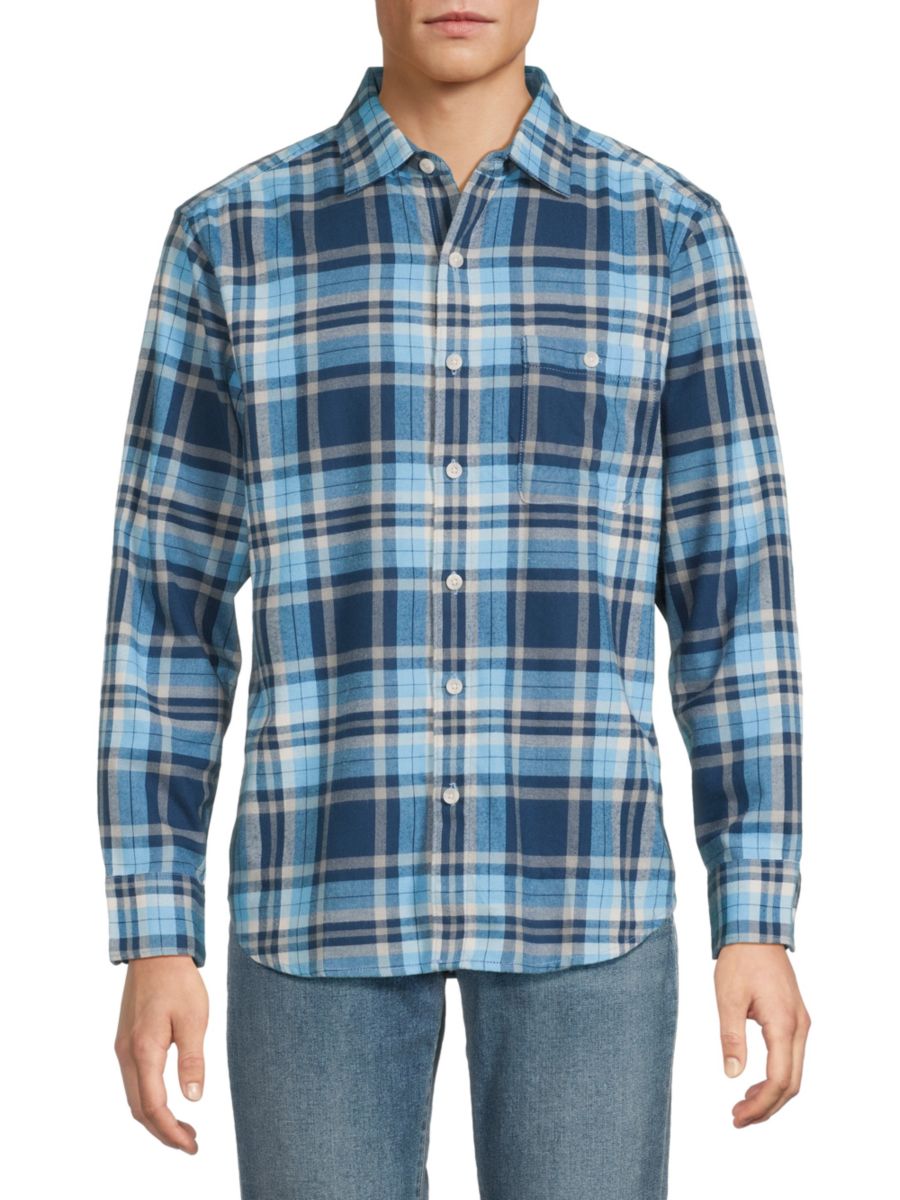 

Клетчатая рубашка Pacific Shore Tommy Bahama, цвет Frozen Blue
