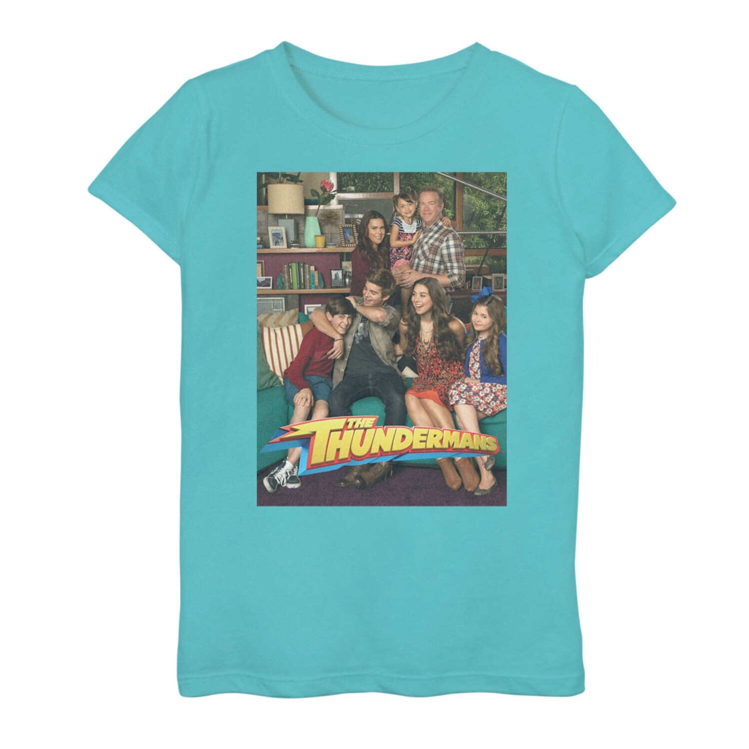 

Футболка с логотипом и графическим плакатом The Thundermans для девочек 7–16 лет Nickelodeon