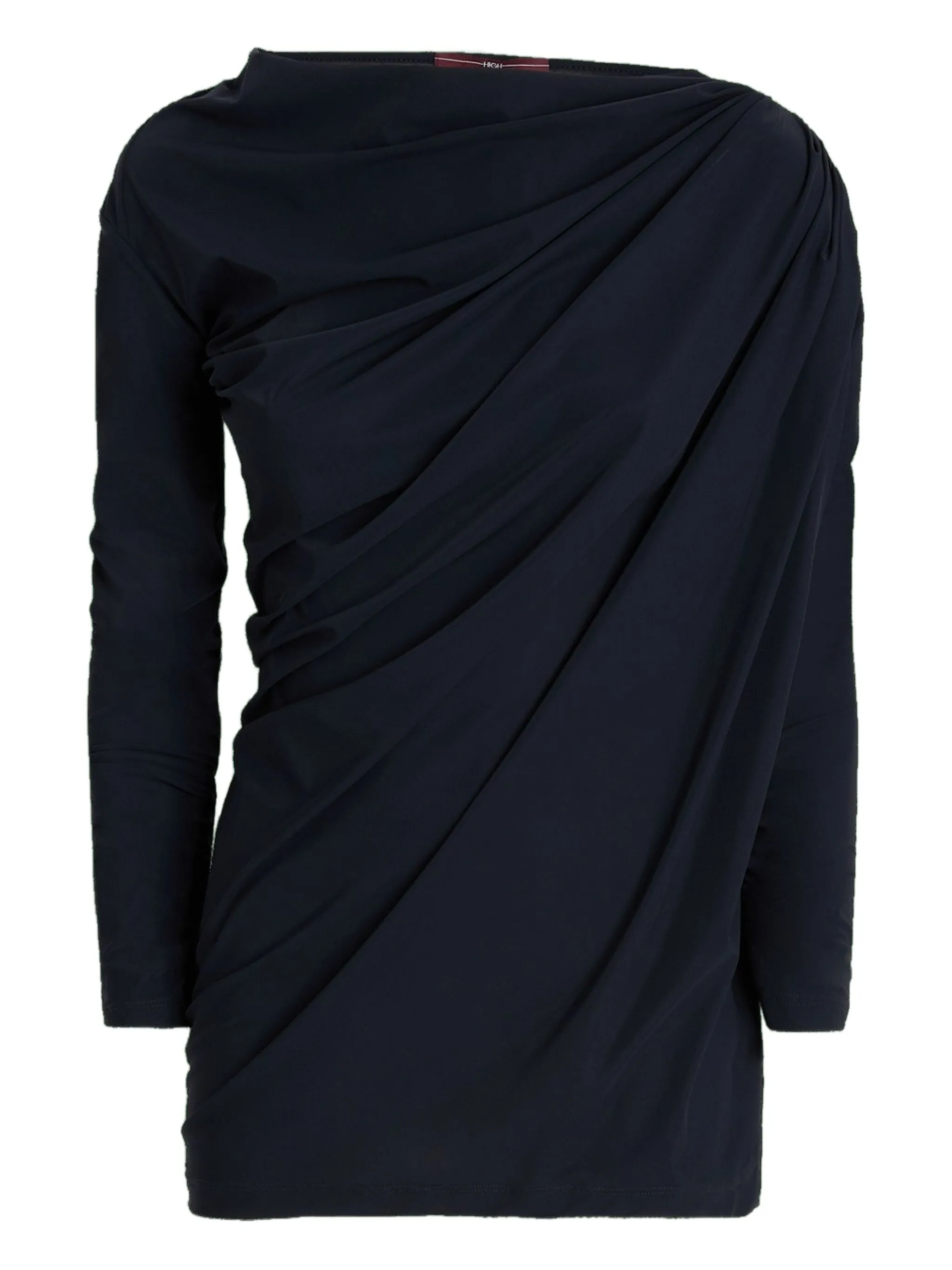 

Топ Aslant асимметричного кроя из джерси High, синий