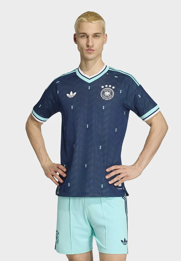 Футболка из аутентичного джерси Germany 26 Away Adidas, темно-синий