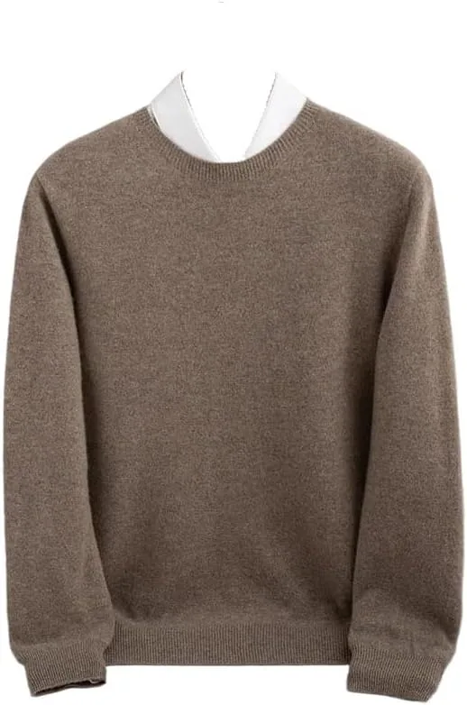 

Свитер 100 Percent Solid Wool мужской, толстый, круглый вырез, Slim-Fit