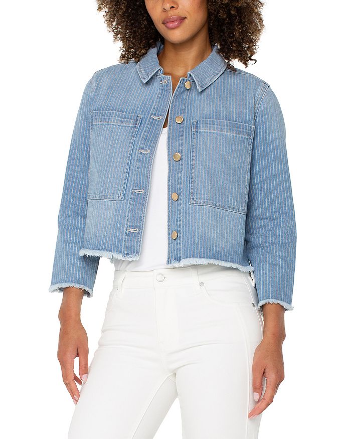 

Короткая джимовая рубашка-куртка Liverpool Los Angeles, синий