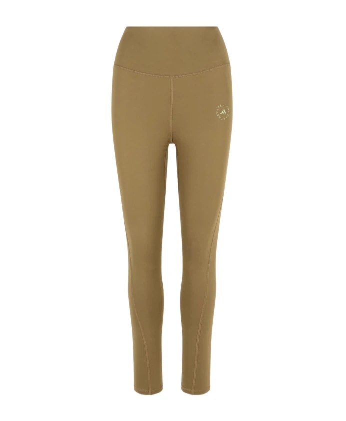 

Коричневые брюки с высокой талией и логотипом Adidas By Stella Mccartney, коричневый