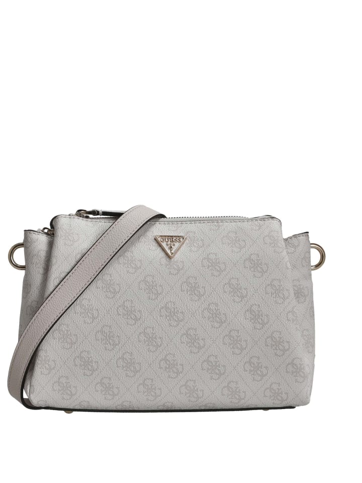 

Guess Noelle II TRI Comp - сумка через плечо 24 см (белый логотип) с белым логотипом