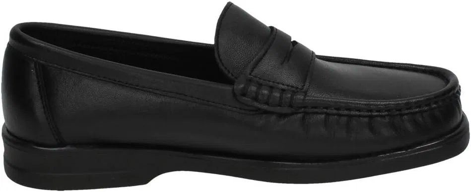 1180 Кожаные мокасины Мужская обувь Мокасины CALZALINE, Black — фото 3