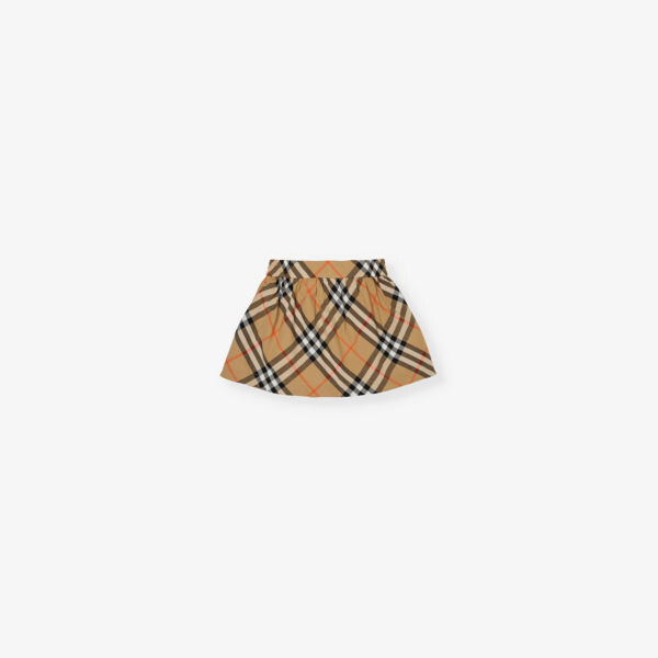 

Мини-Юбка Camila из хлопка в клетку с резинкой на талии 6-24 месяца Burberry, желтый
