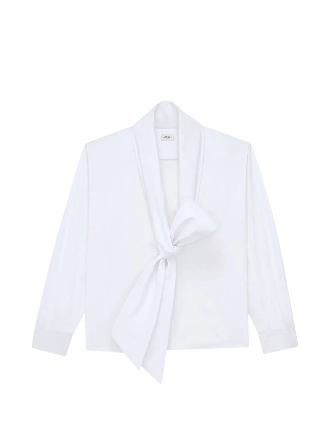 Рубашка с завязками Saint Laurent, белый