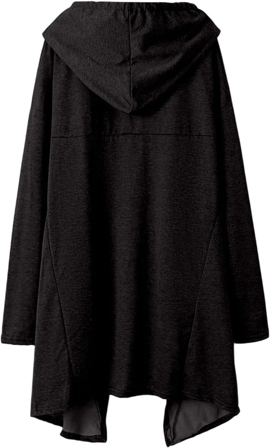 Длинный худи для женщин oversize с асимметричным кроем — фото 4
