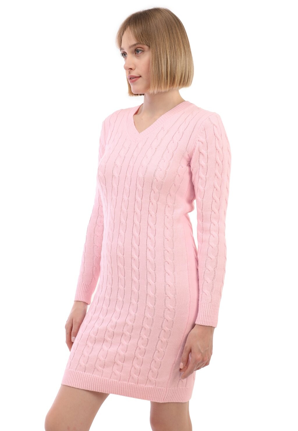 

Платье-футляр CABLE V-NECK Felix Hardy, светло-розовый