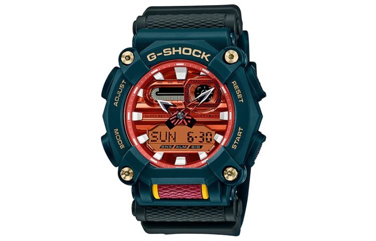 

CASIO Часы Men Liquid Crystal/Analog Dual Display Series Red Watch GA-900DBR-3A