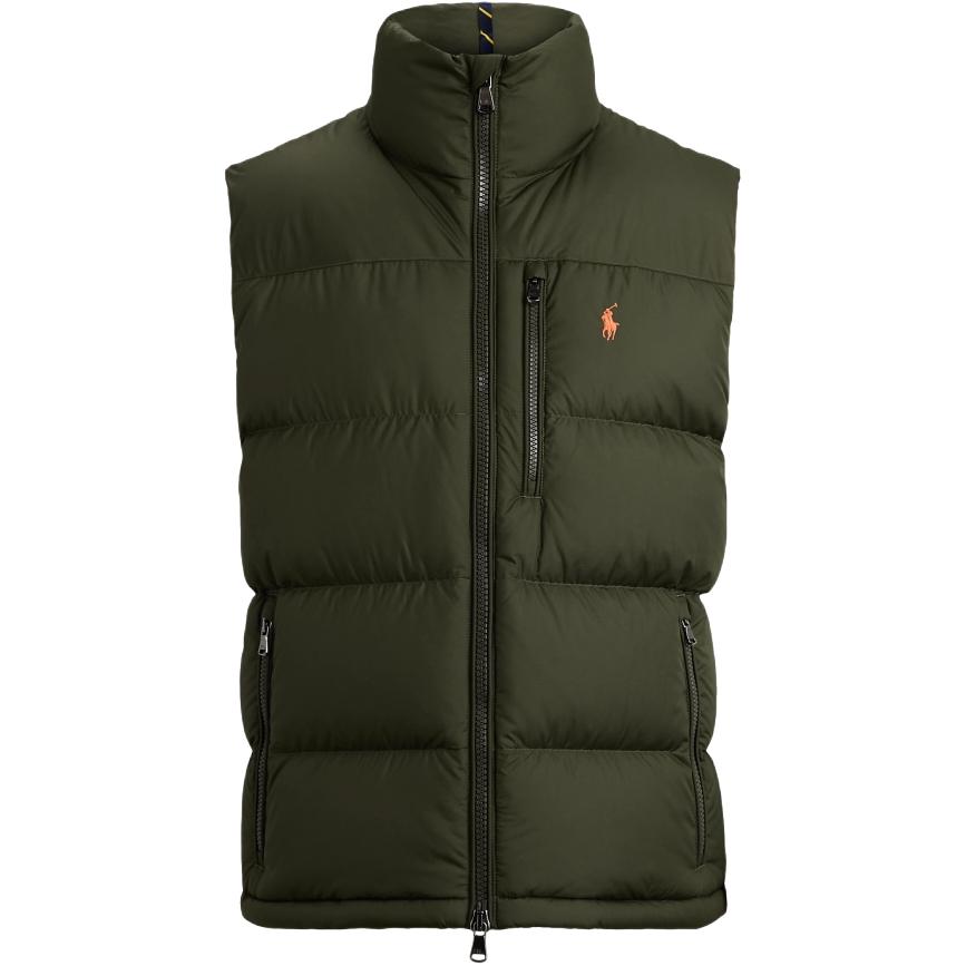 

Стеганая пуховая жилетка Polo Ralph Lauren, оливковый