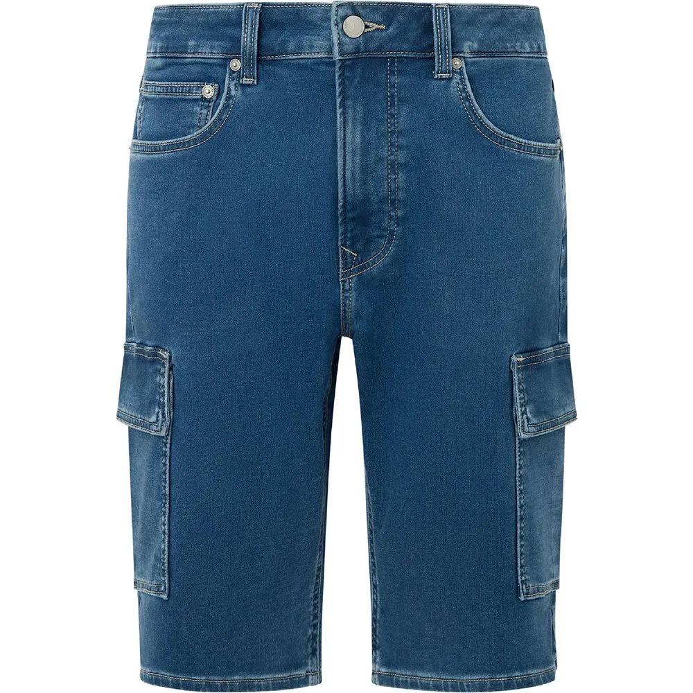 

Шорты Pepe Jeans Relaxed Cargo Fit denim, синий