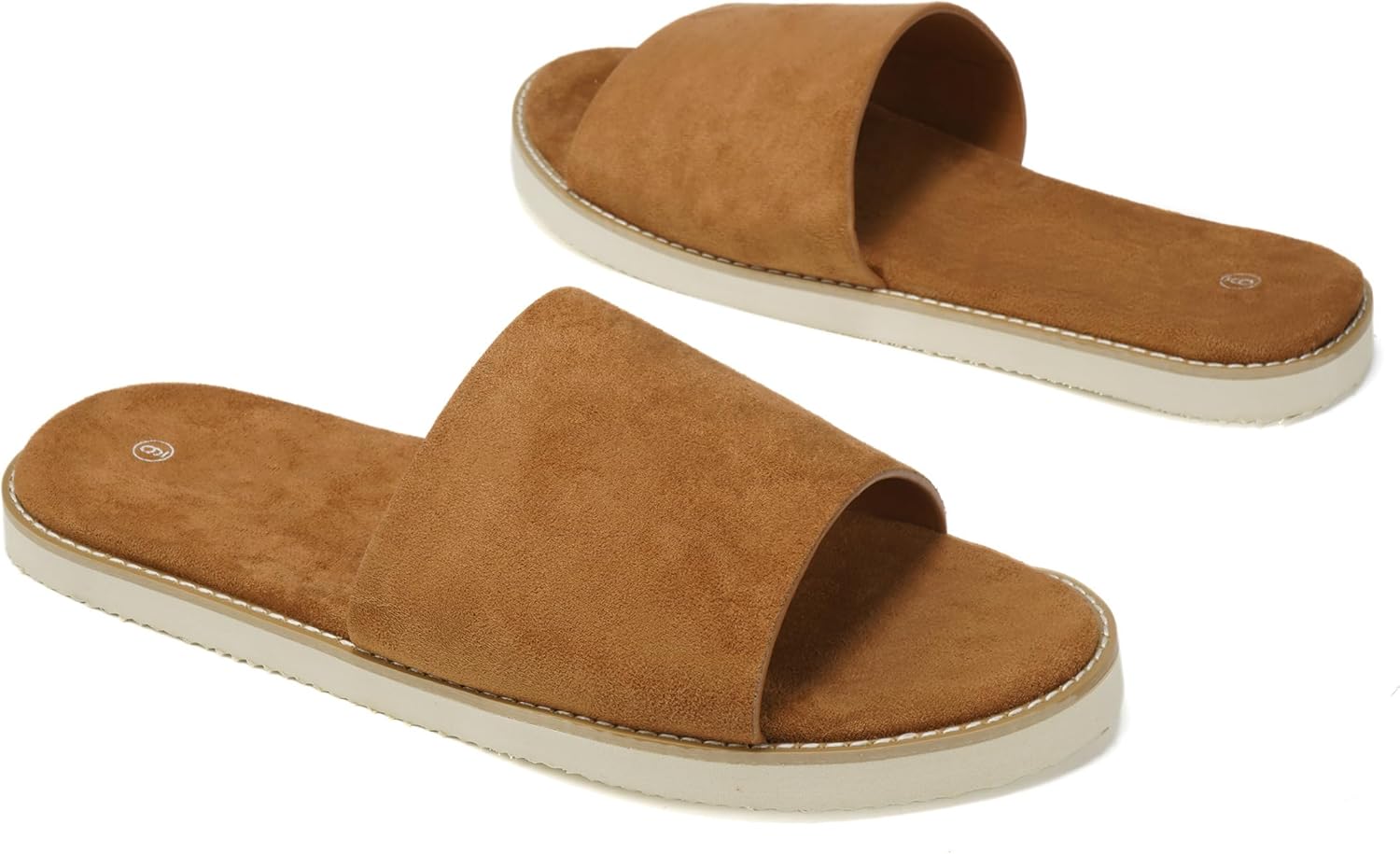 Мужские летние сандалии SoleilSandal из замши, удобные шлепанцы с стелькой из пены с эффектом памяти, подошва из ЭВА, нескользящие, повседневные модные I-слайды, Coffee — фото 4