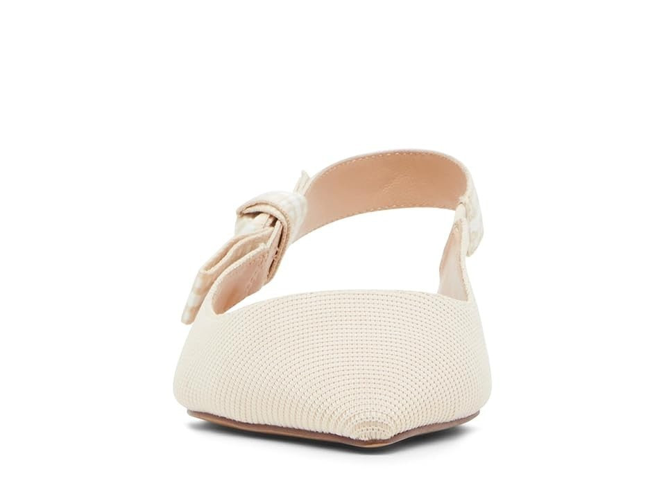 Стильные мюли Steve Madden Olsen с заостренным мысом и ремешком на щиколотке, бежевый — фото 4