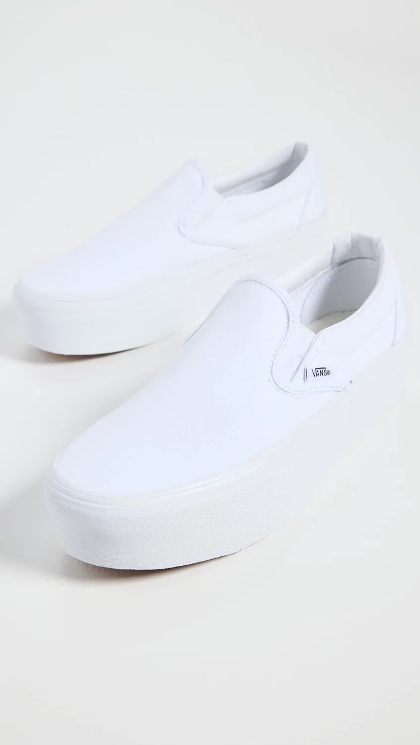 Vans Классические слипоны унисекс, белый — фото 2