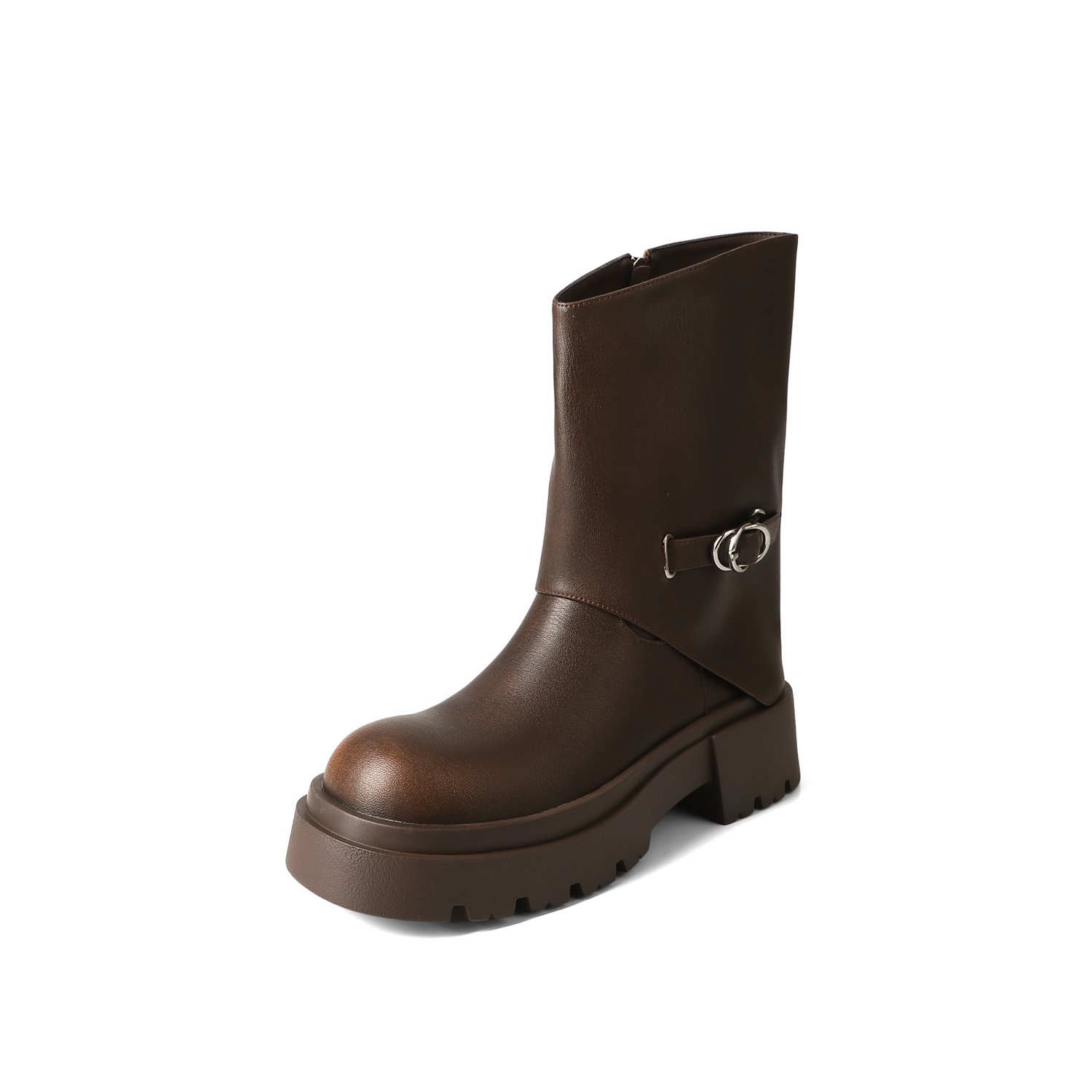 Yeezyy Reezy Женские коричневые полусапожки на каблуке 5 см, цвет Brown