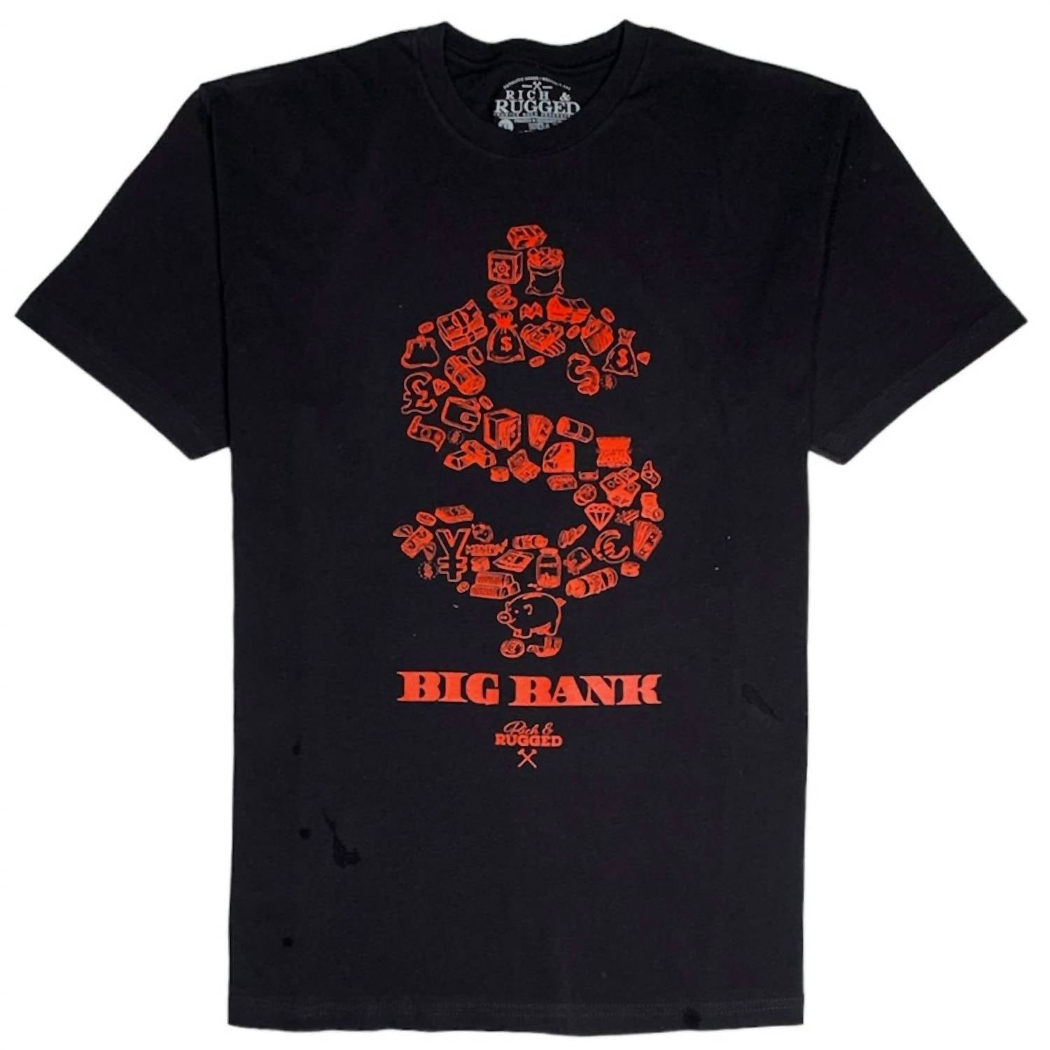 

Футболка мужская Big Bank черного цвета Rich & Rugged Apparel