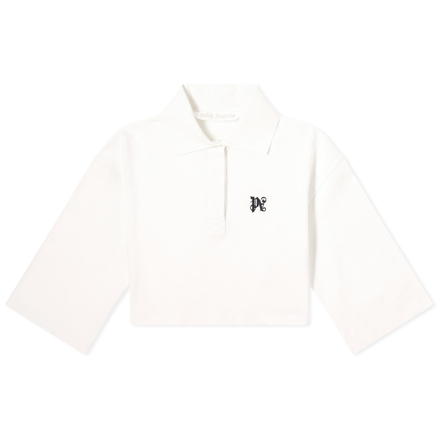 

Поло Palm Angels Monogram Cropped Polo Top, белый