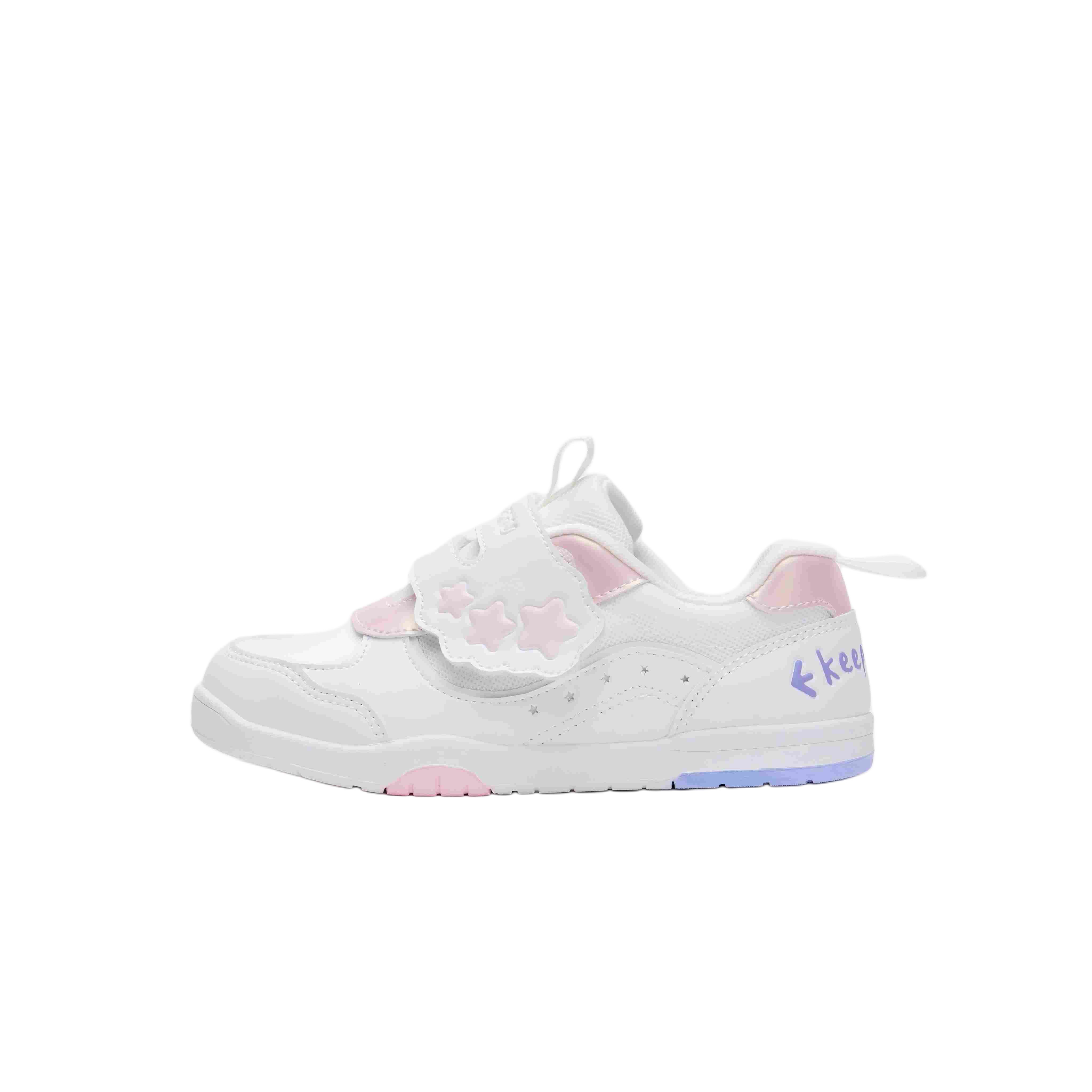 

Противоскользящие детские кроссовки для скейтбординга. Для детей от 3 до 7 лет. KATETU, белый/розовый