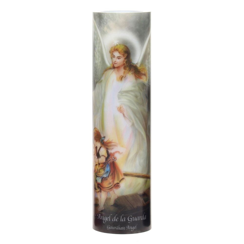 

Беспламенная светодиодная молитвенная свеча The Saints Collection 8,2 x 2,2 дюйма с ангелом-хранителем The Saints Gift Collection, цвет Angel
