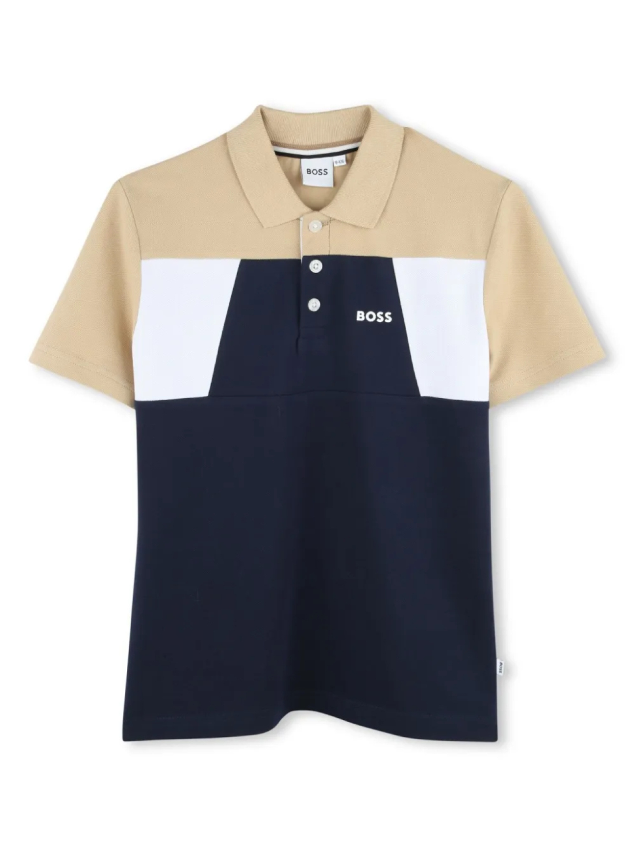 

BOSS Kidswear рубашка поло в стиле колор-блок, синий