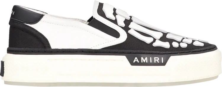 Кроссовки Amiri Wmns Skel Top Slip-On 'Black White', черный